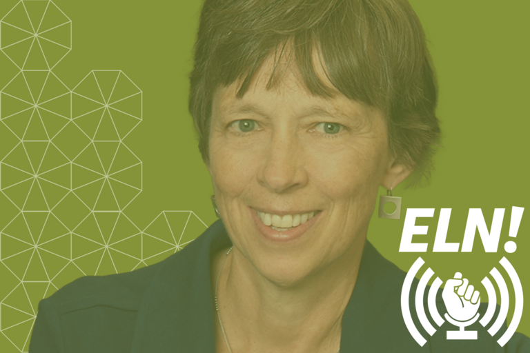 Susan Moore Johnson headshot with ELN logo and green background