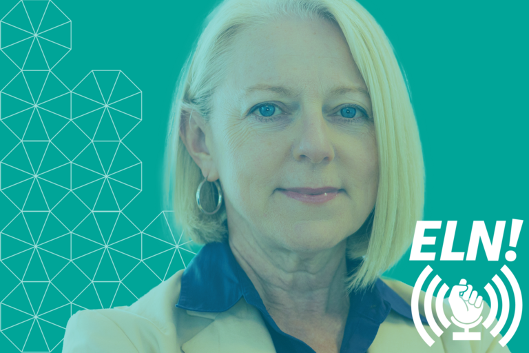 Michelle Young on teal background with ELN! logo