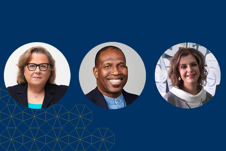 three school psychology alumni Laurie Klose Frank Worrell and Sissy Hatzichristou