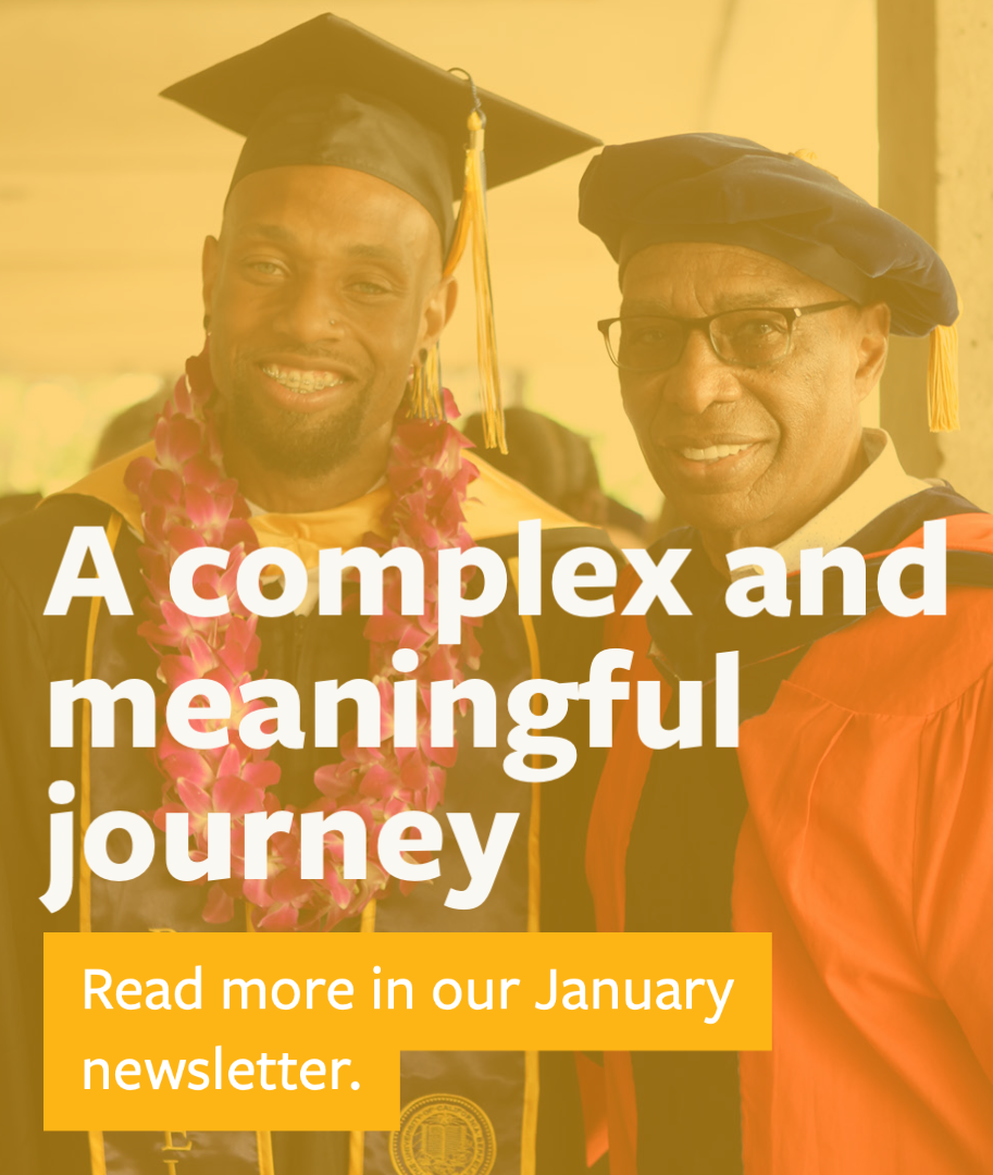 Text reads: "A complex and meaningful journey. Read more in our February newsletter."