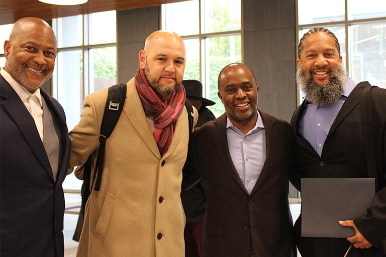 four people who attended the black male leaders panel discussion