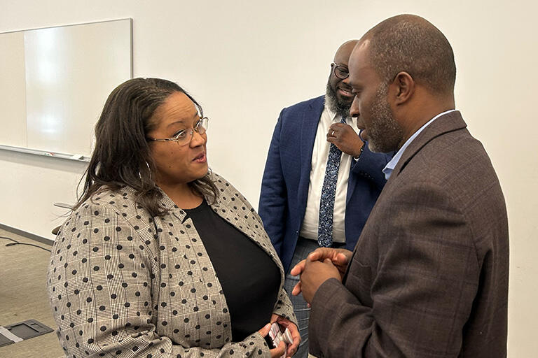 soraya sablo sutton talking with tony thurmond