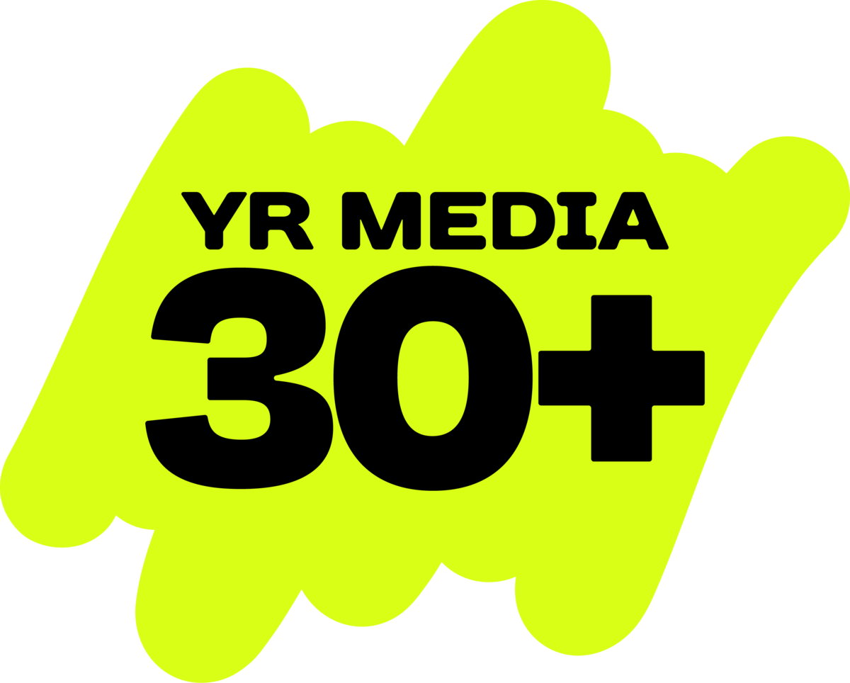 YR Media 30+ logo